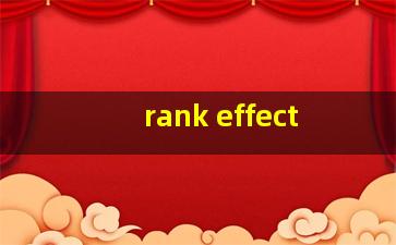 rank effect